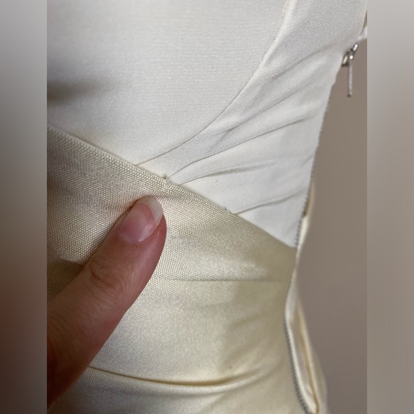 Della Giovanna Ivory 2 piece Draped Bridal Gown Wedding Dress Size 2 - Picture 11 of 16